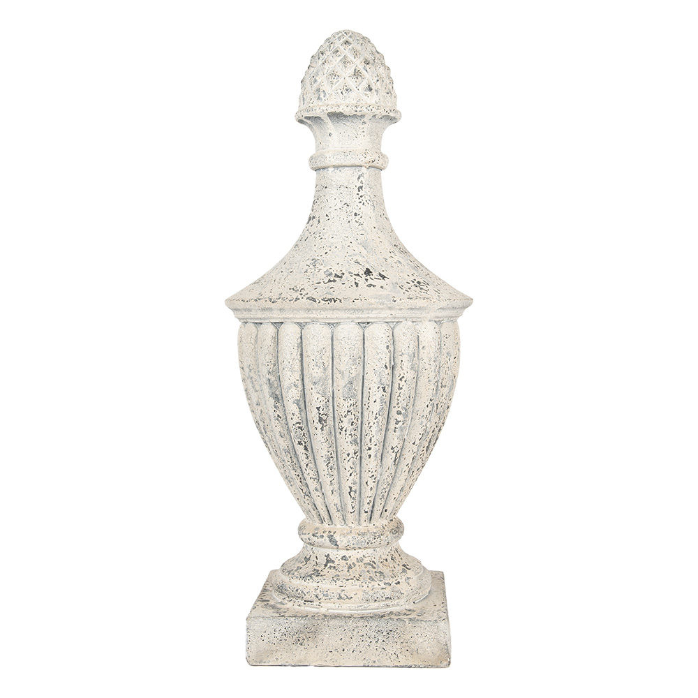 [5MG0065] Decorazione Ornamento Beige Grigio 26x26x64 cm