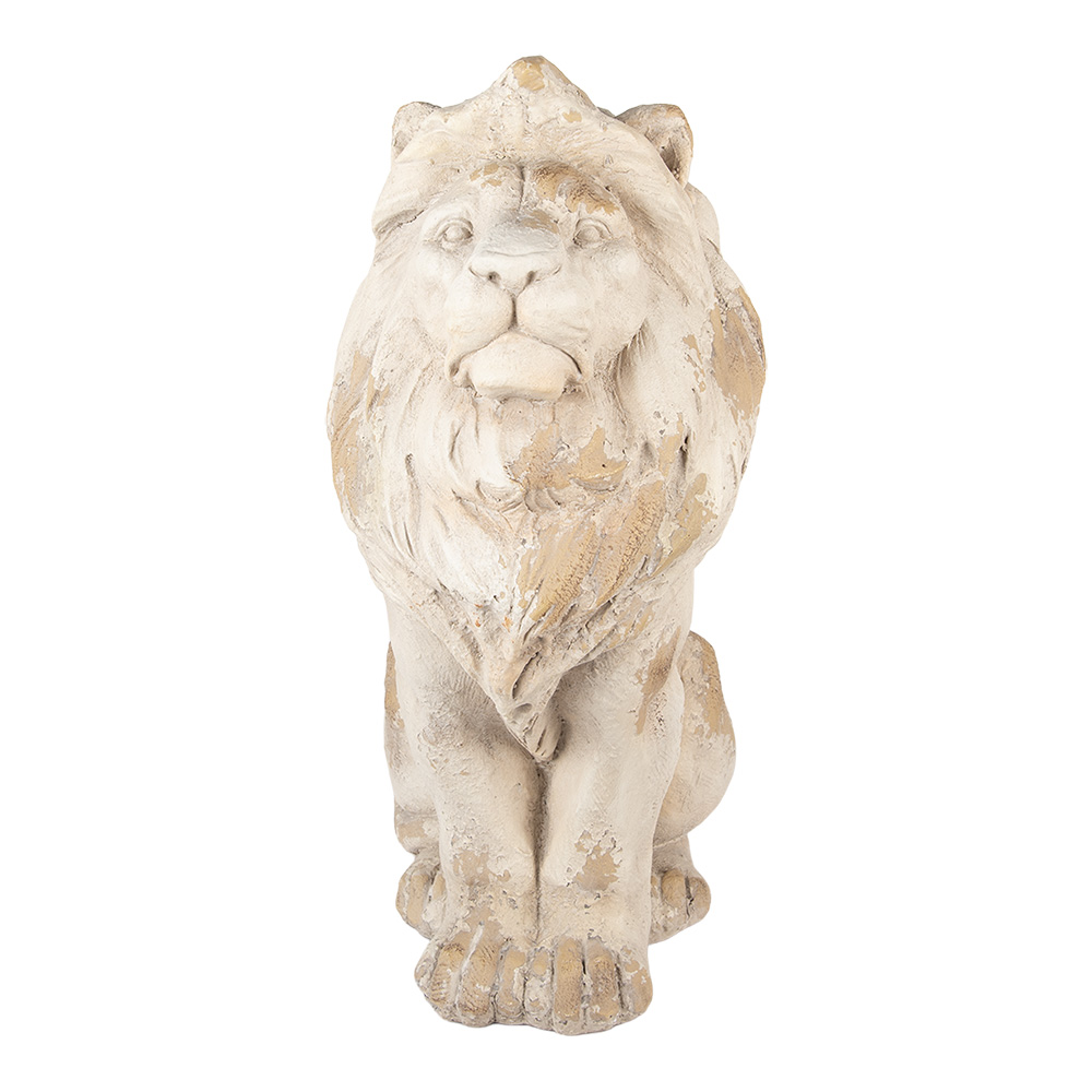 [5MG0080] Decoration Lion Beige Brown 50x30x62 cm