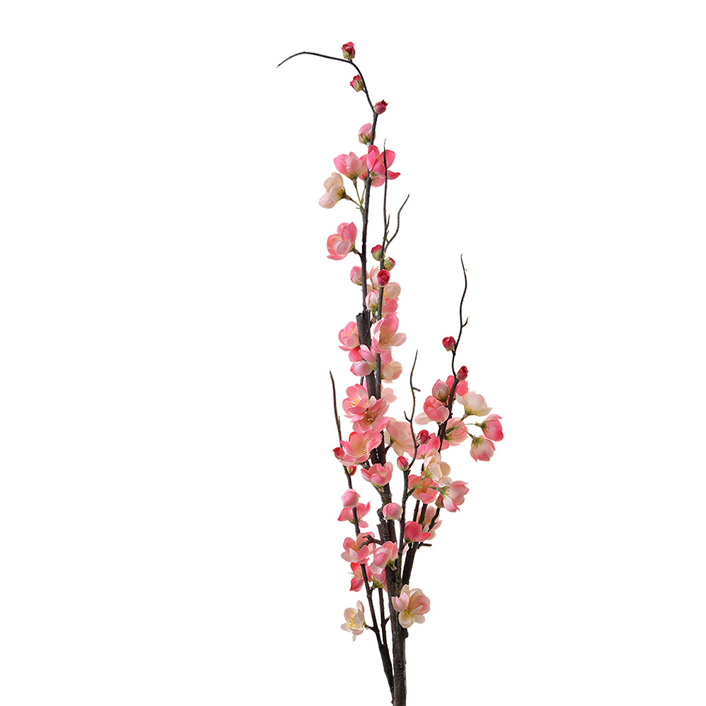 [5PL0110P] Branche de décoration avec fleurs Rose  7x7x115 cm