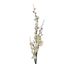 Decorative Artificial Branch with flowers White  7x7x115 cm