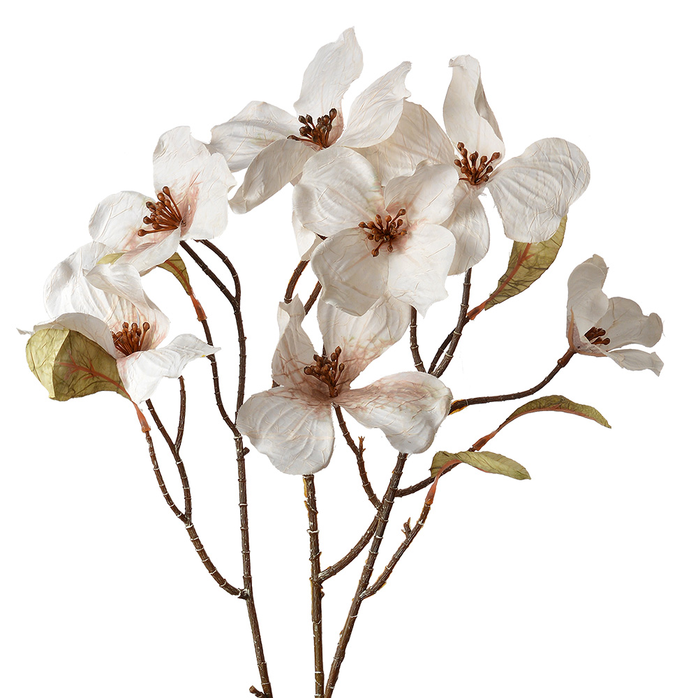 [5PL0113W] Fleur artificielle Blanc 12x8x72 cm