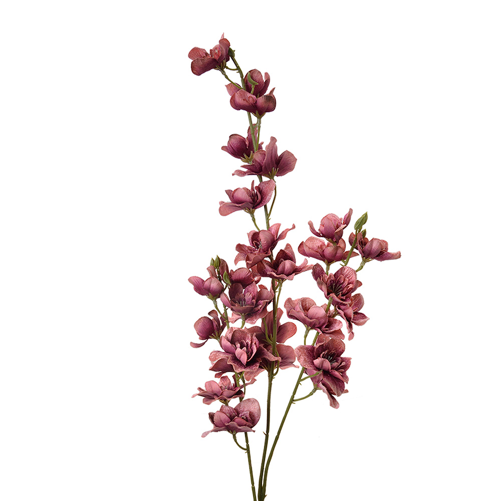 [5PL0114P] Decorative Artificial Branch with flowers Pink 10x10x110 cm