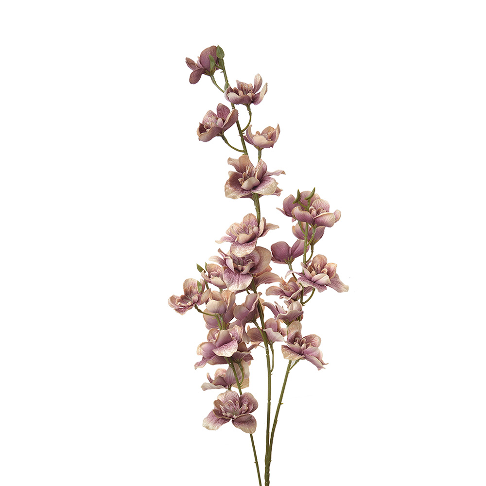 [5PL0114PA] Branche de décoration avec fleurs Violet 10x10x110 cm
