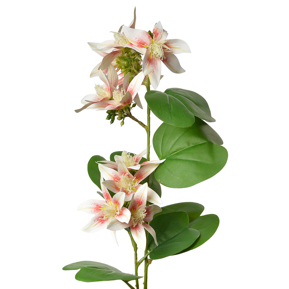 [5PL0116W] Decoration tak met bloemen 18x10x80 cm