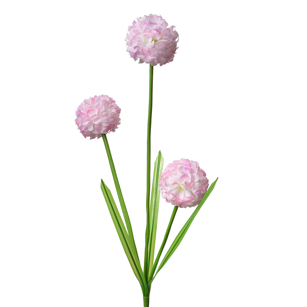 [5PL0132P] Decorative Artificial Branch with flowers Pink Green 12x8x84 cm