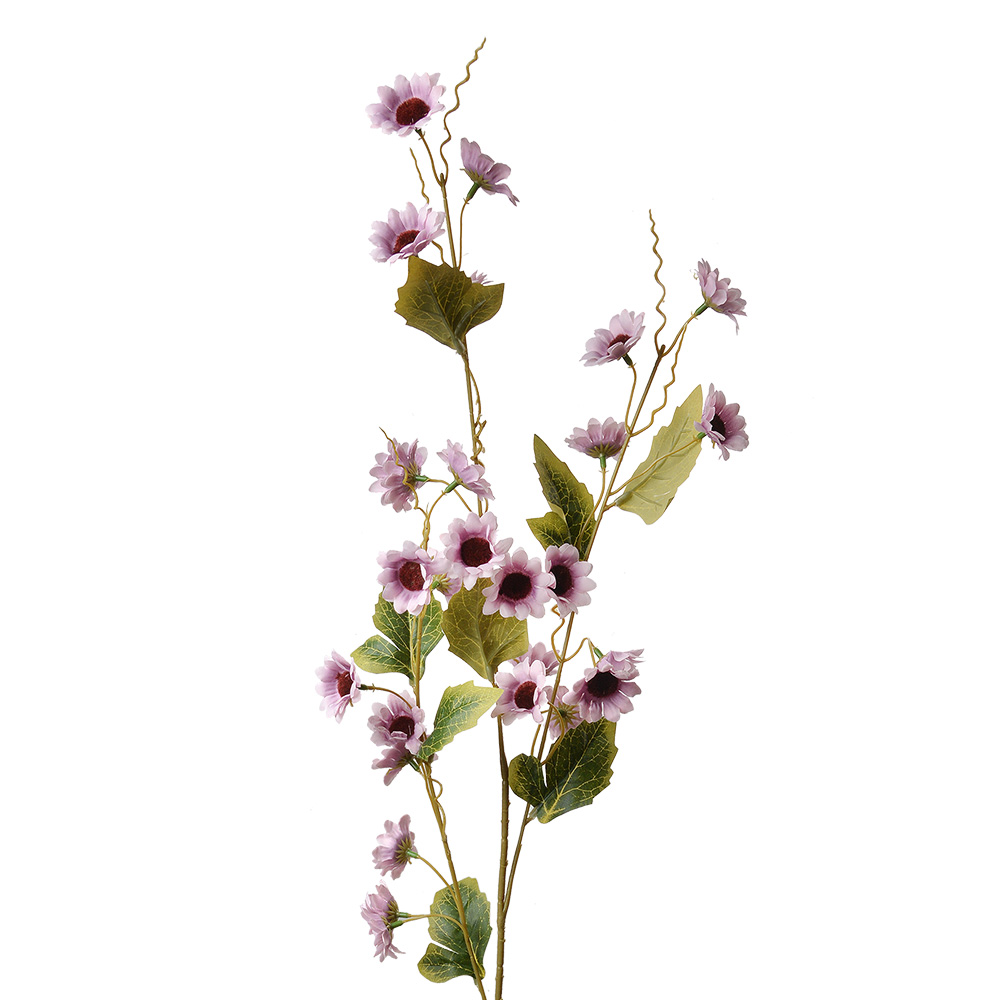 [5PL0134PA] Branche de décoration avec fleurs Violet Vert 25x6x107 cm