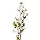 Deko Ast mit Blumen Weiß Grün 25x6x107 cm