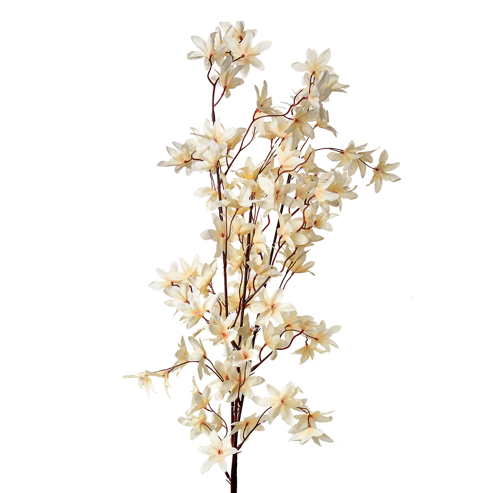 [5PL0136BE] Decoratie tak met bloemen 15x7x112 cm