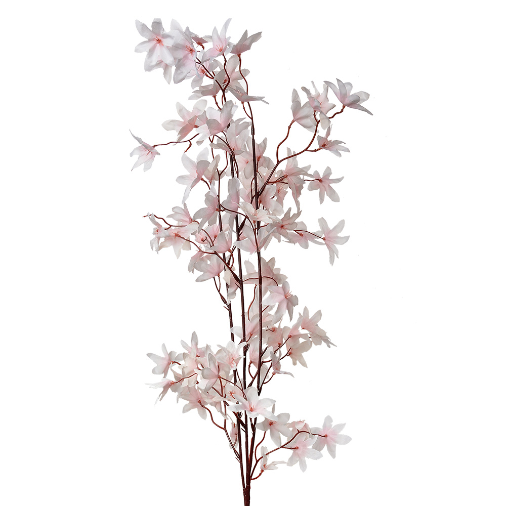 [5PL0136P] Branche de décoration avec fleurs Rose 15x7x112 cm
