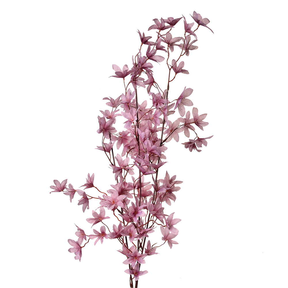 [5PL0136PA] Branche de décoration avec fleurs Violet 15x7x112 cm