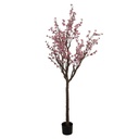 Décoration Arbre à fleurs de cerisier Rose Marron 45x45x185 cm