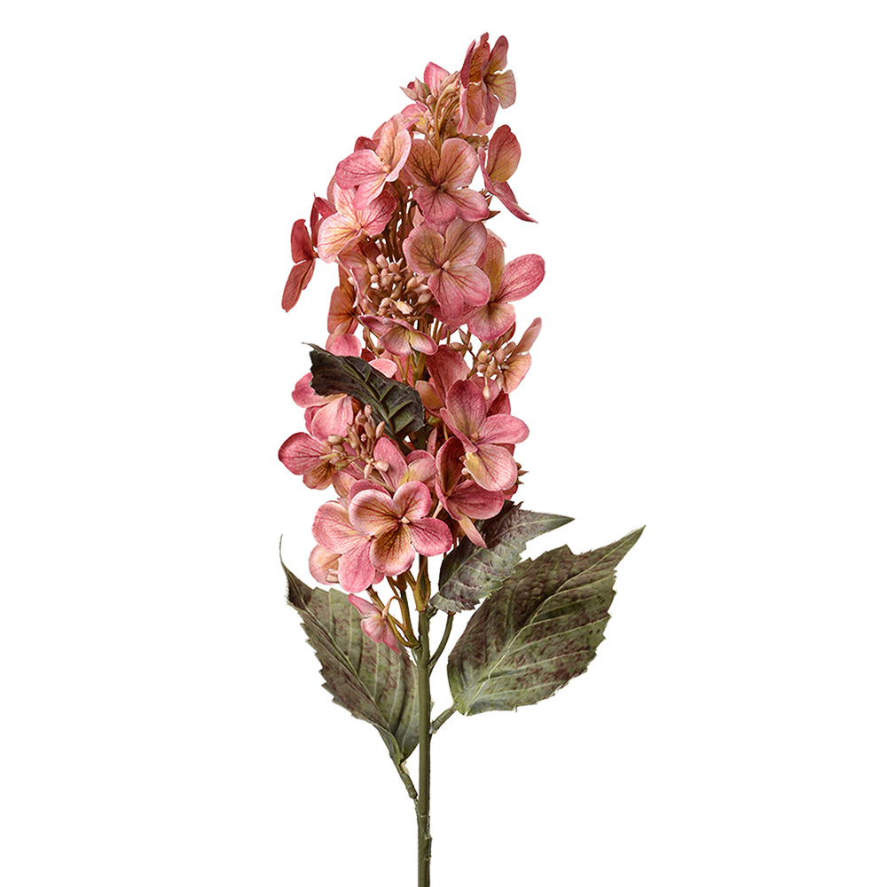 [5PL0162P] Branche de décoration avec fleurs Rose Vert 10x8x71 cm