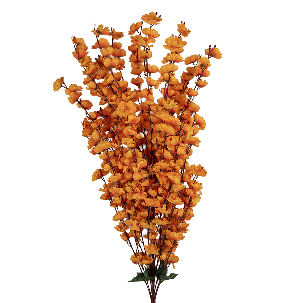 [5PL0168O] Decoratie tak met bloemen 15x10x100 cm