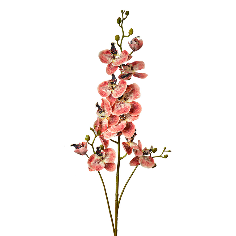 [5PL0170R] Decorative Artificial Branch with flowers Red Green 15x8x116 cm