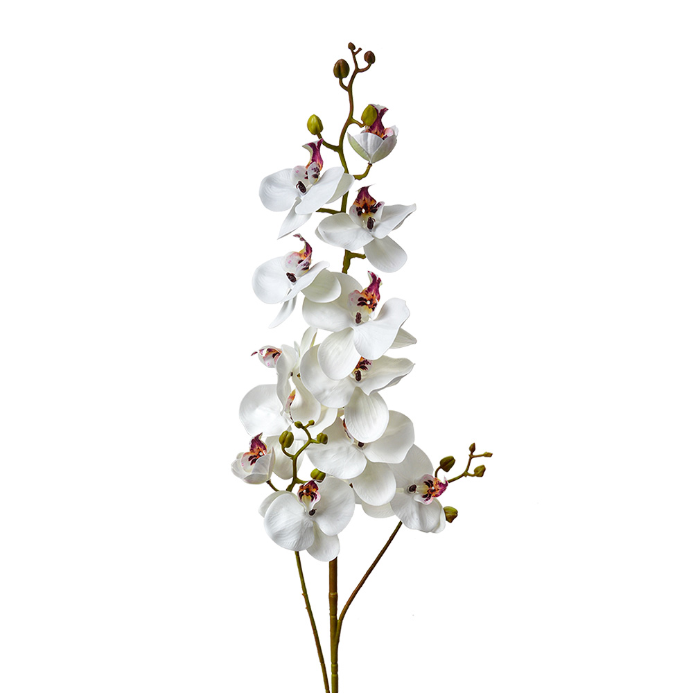 [5PL0170W] Decoratie tak met bloemen 15x8x116 cm