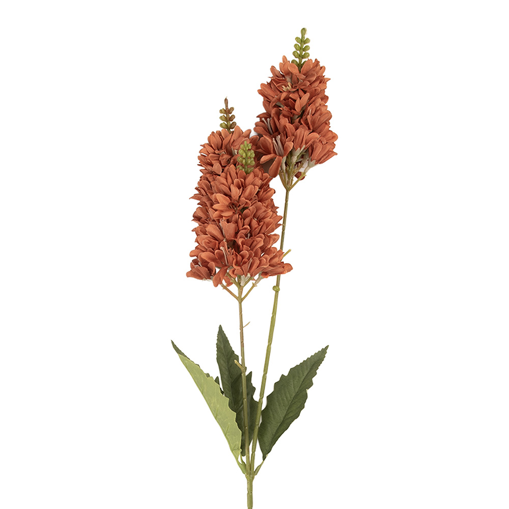 [5PL0190BU] Rami Artificiali Decorativi con fiori Bordeaux Verde 10x7x74 cm