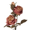 Decoratie tak met bloemen 12x12x70 cm