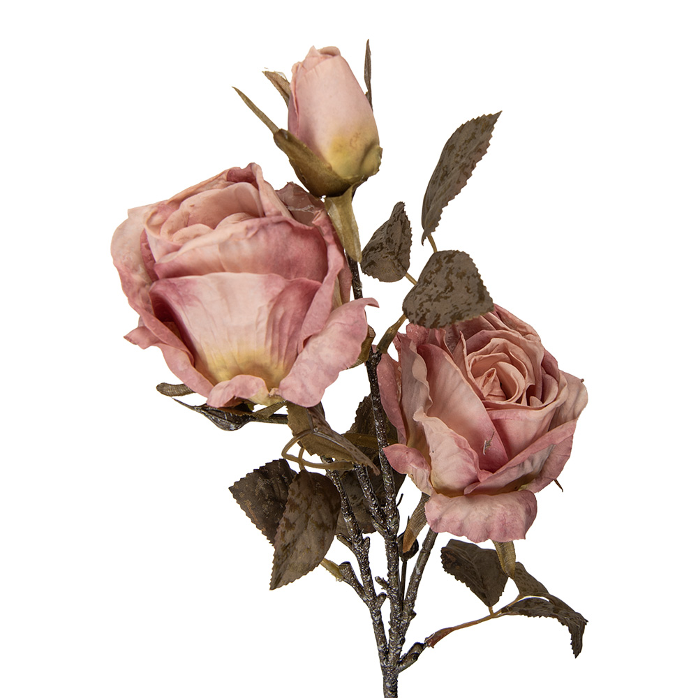 Decoratie tak met bloemen 12x12x70 cm