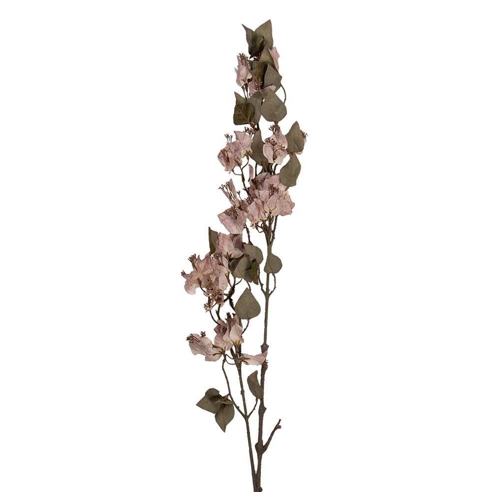 [5PL0251LP] Decorative Artificial Branch with flowers Pink Green 12x15x110 cm