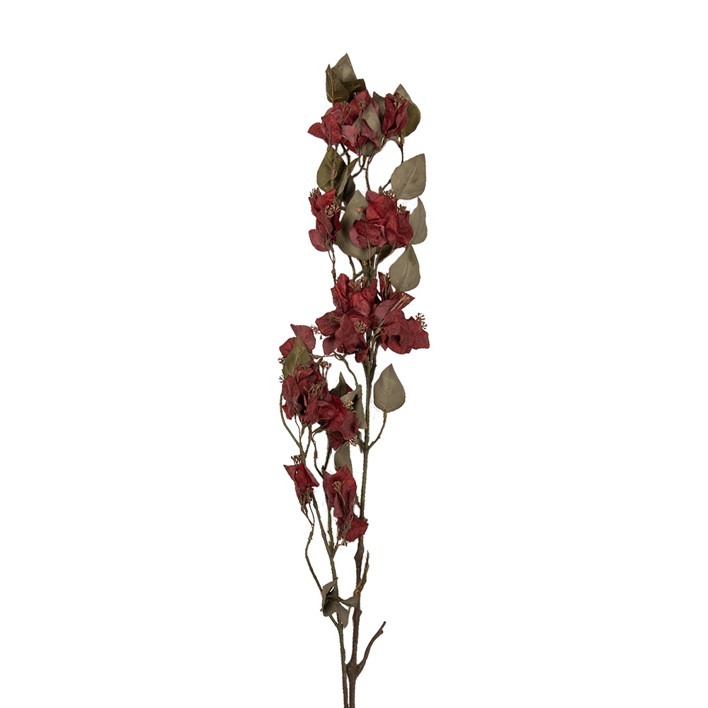 [5PL0251R] Branche de décoration avec fleurs Rouge Vert 12x15x110 cm