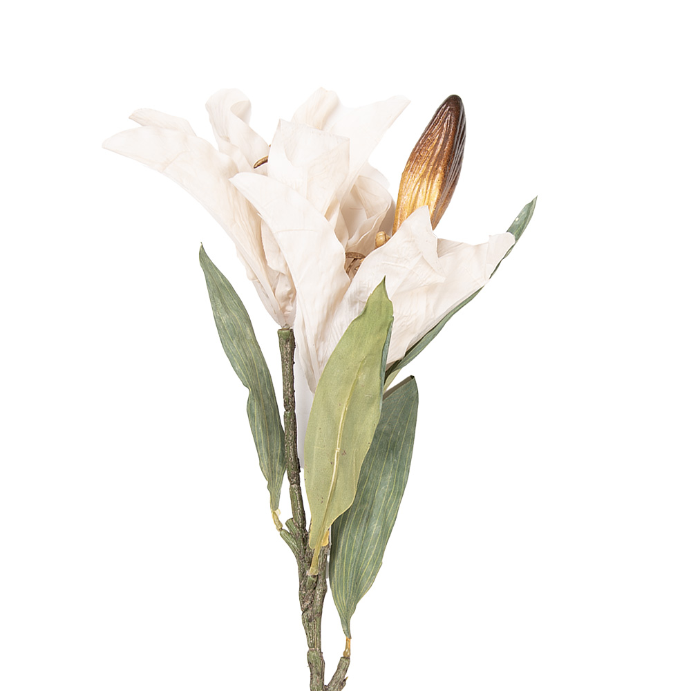 [5PL0252BE] Decoratie tak met bloemen 12x15x88 cm