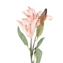 Deko Ast mit Blumen Rosa Grün 12x16x88 cm