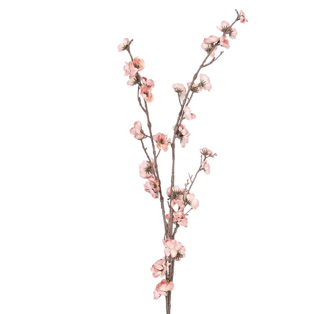 [5PL0254P] Deko Ast mit Blumen Rosa Braun 8x15x120 cm