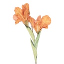 Deko Ast mit Blumen Orange Grün 10x18x85 cm