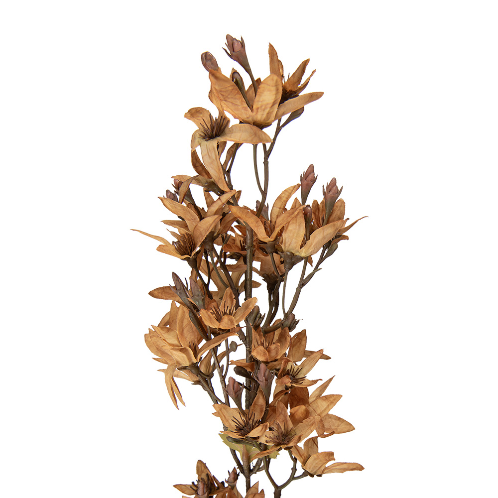 [5PL0265Y] Branche de décoration avec fleurs Brun Vert 10x10x95 cm
