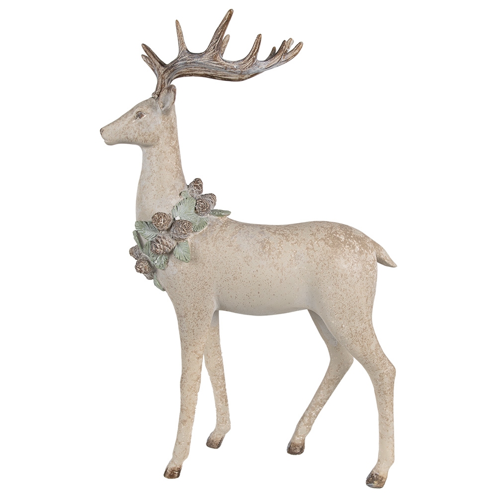 [5PR0139] Dekoration Hirsch Braun 32x14x49 cm