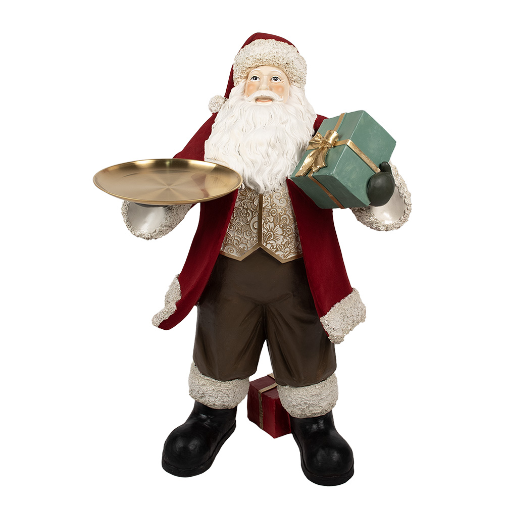 [5PR0140] Weihnachtsdeko Weihnachtsmann Rot Weiß 56x50x91 cm