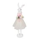 Décoration Lapin Blanc Rose 20x17x76 cm