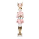 Dekoration Kaninchen Beige Rosa 19x23x79 cm