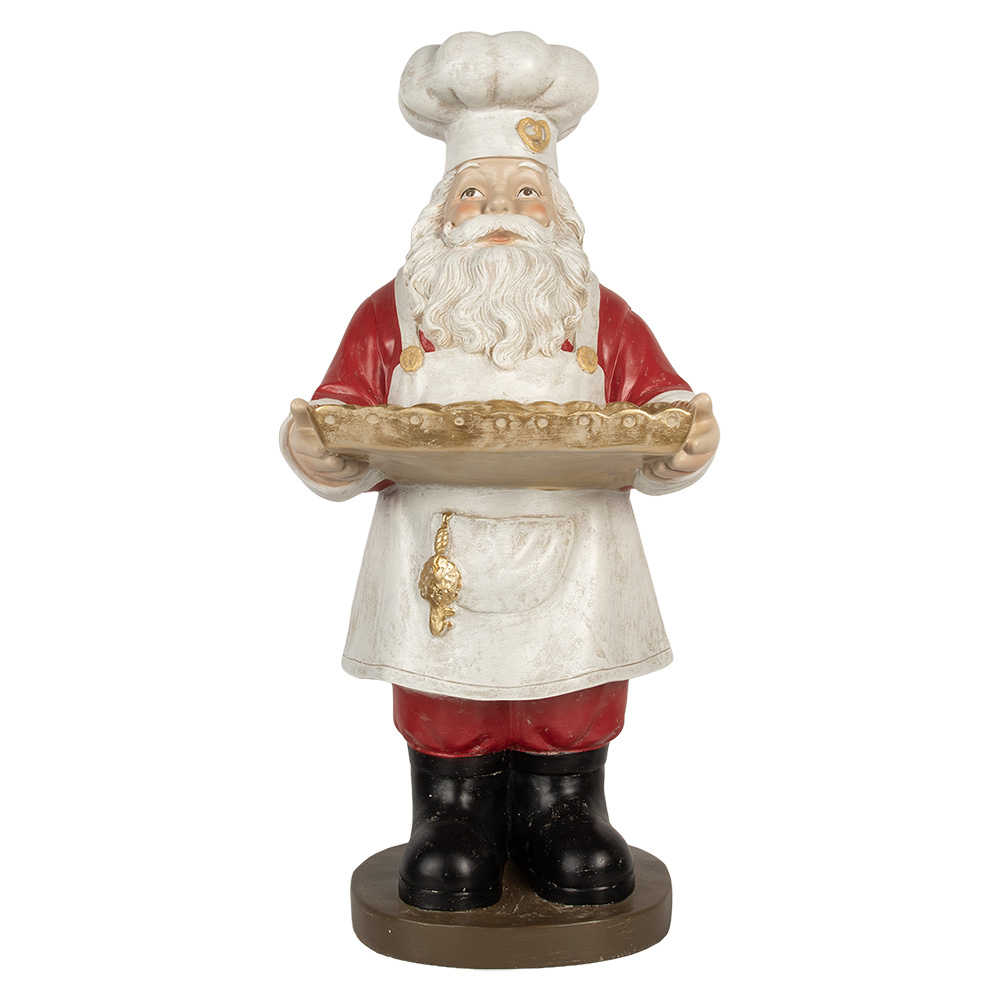 [5PR0183] Decorazione Natalizie Babbo Natale Rosso Bianco 40x39x81 cm