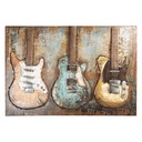 Wanddecoratie gitaren 120x5x80 cm