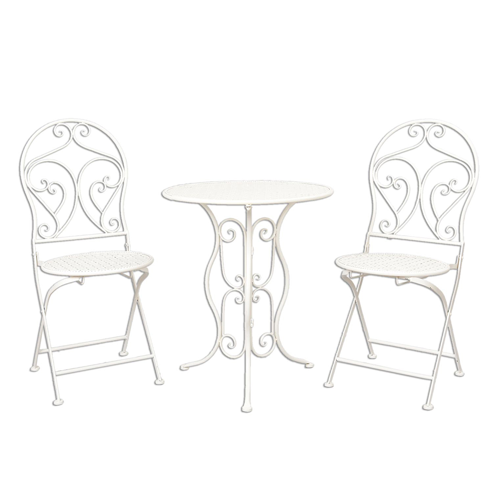 Tafel + 2 stoelen Ø 60x70 / 40x40x92 cm (2)