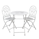 Tafel + 2 stoelen Ø 60x70 / 40x40x92 cm (2)