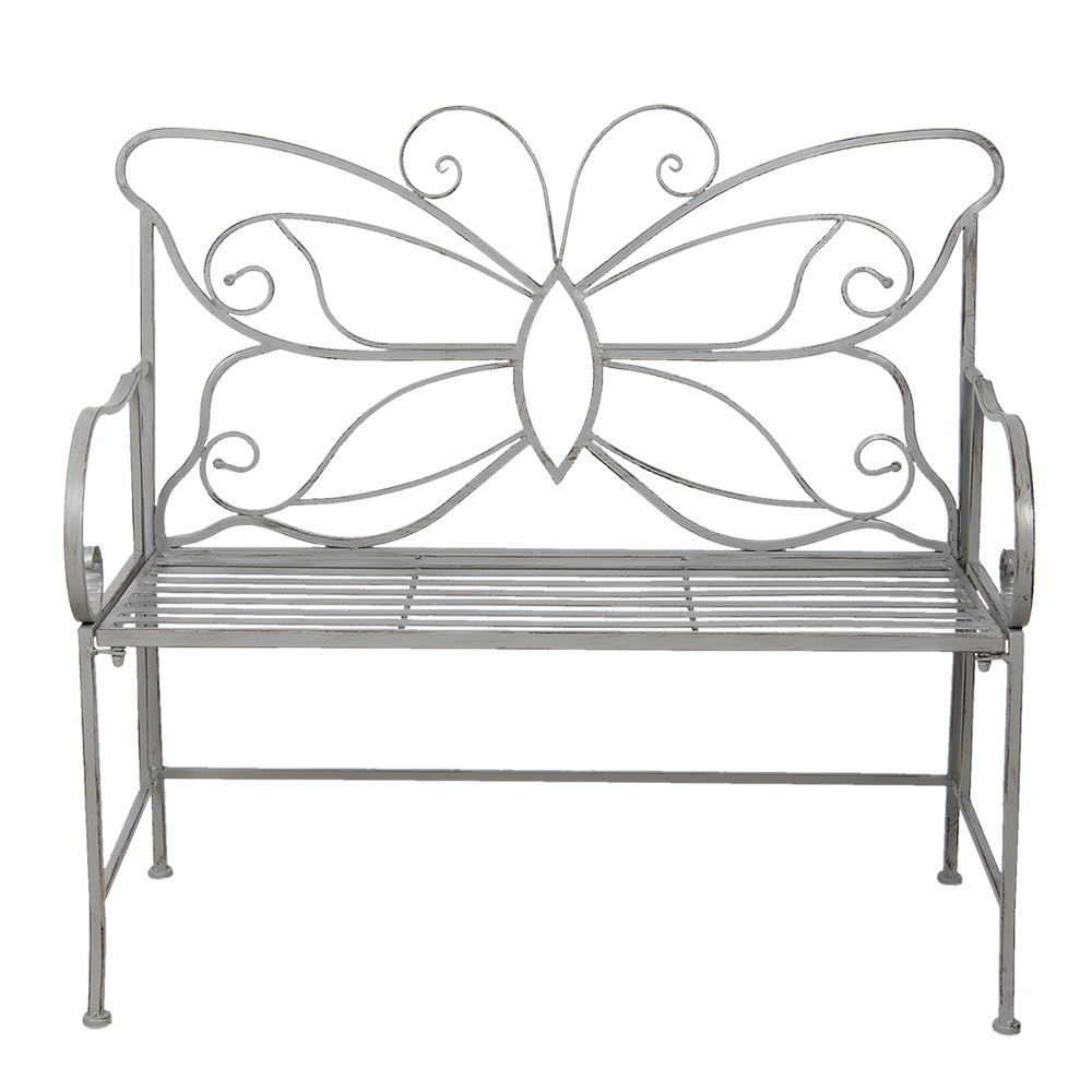 [5Y0459G] Bank / Garden Bench vlinder 108x55x99 cm