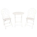 Tafel + 2 stoelen Ø 60x70 / 40x40x92 cm (2)