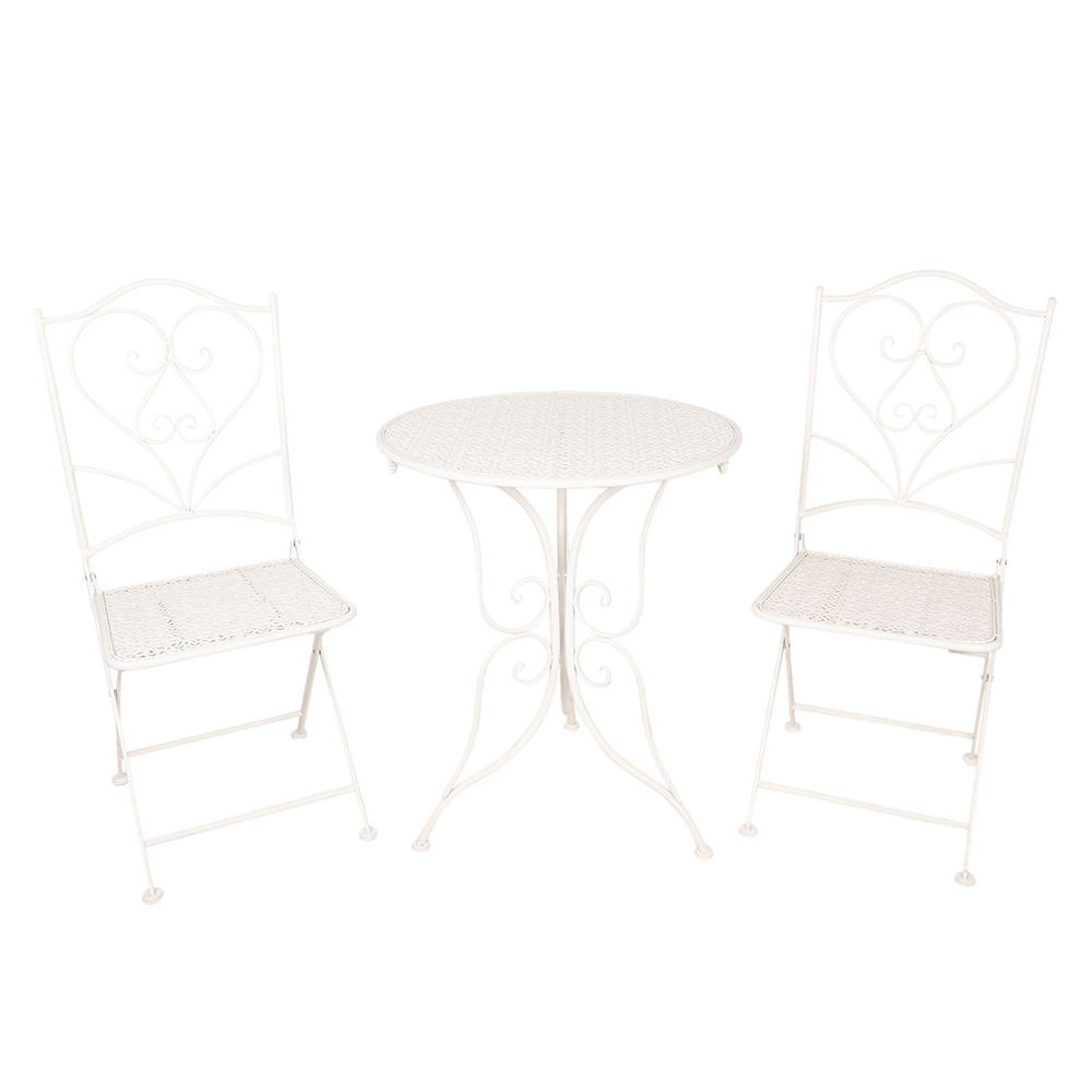 Tafel + 2 stoelen Ø 60x70 / 40x40x92 cm (2)