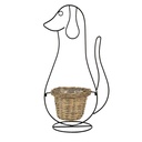 Pot de fleurs d'intérieur Chien Noir 35x22x67 cm