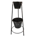 Pot de fleurs d'intérieur Noir 35x33x79 cm
