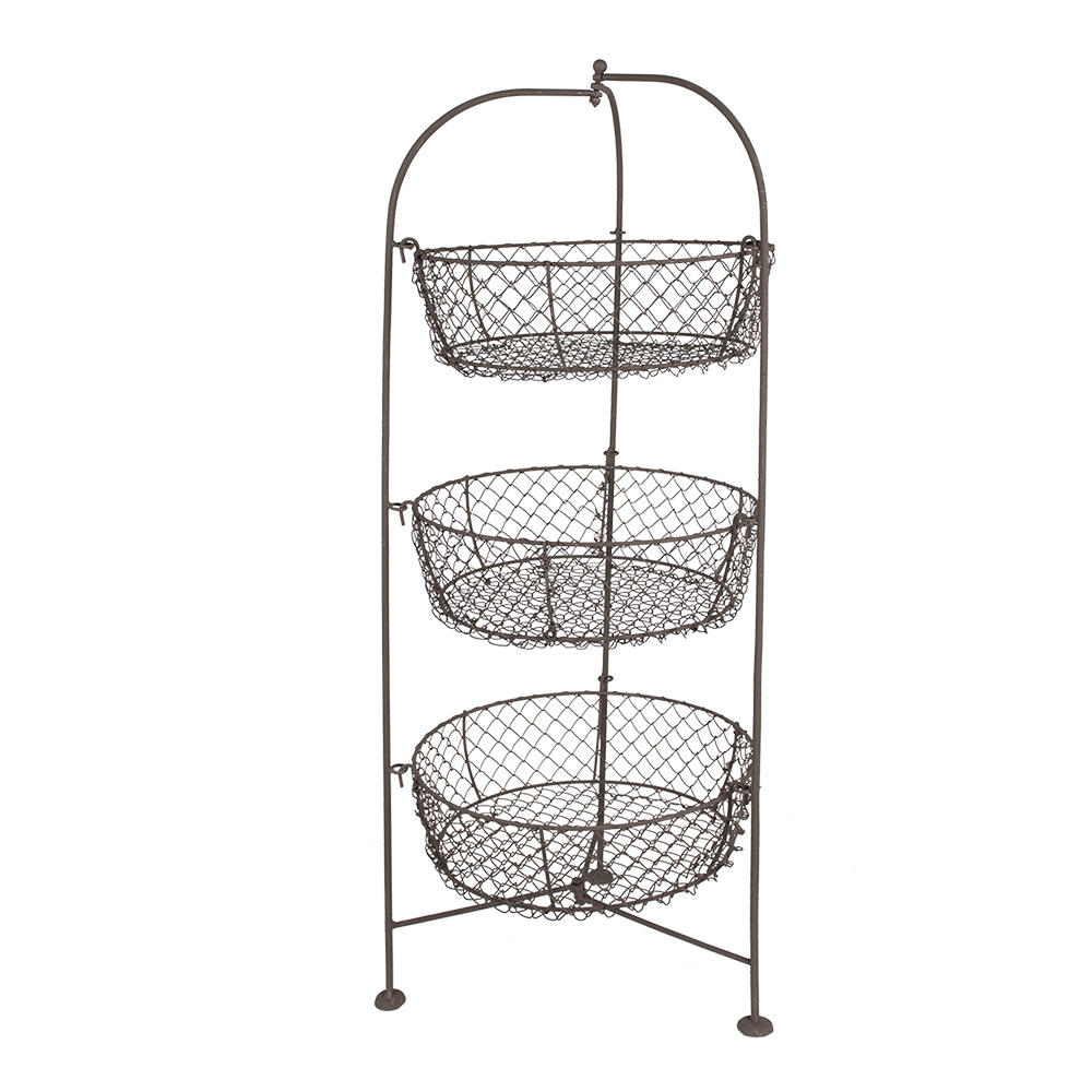 [5Y1193] Étagère avec Paniers Marron Ø 31x80 cm
