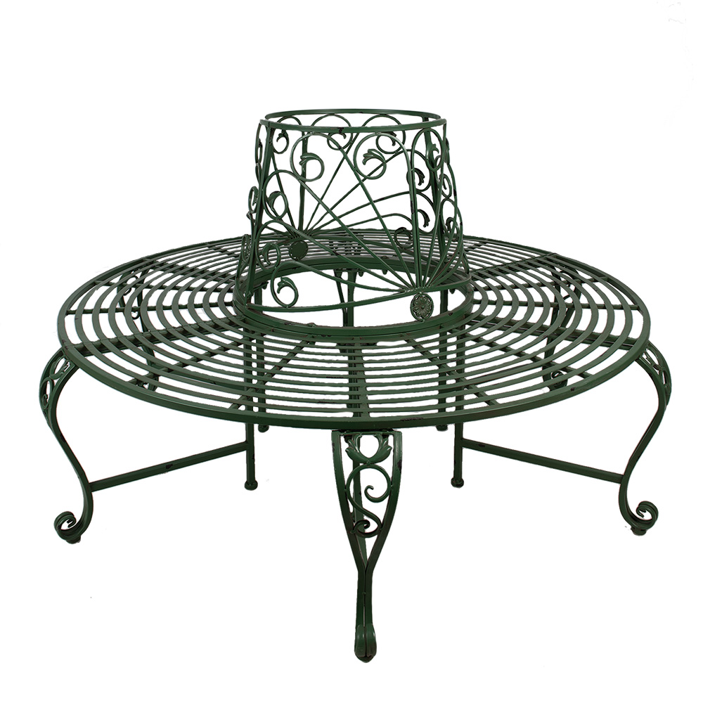 [5Y1197] Garden Bench Green Ø 152x89 cm