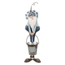 Decoration Statue Gnome Blue White 19x18x67 cm