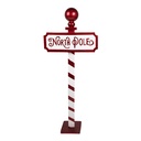 Decorazione natalizia North Pole Rosso Bianco 46x18x110 cm