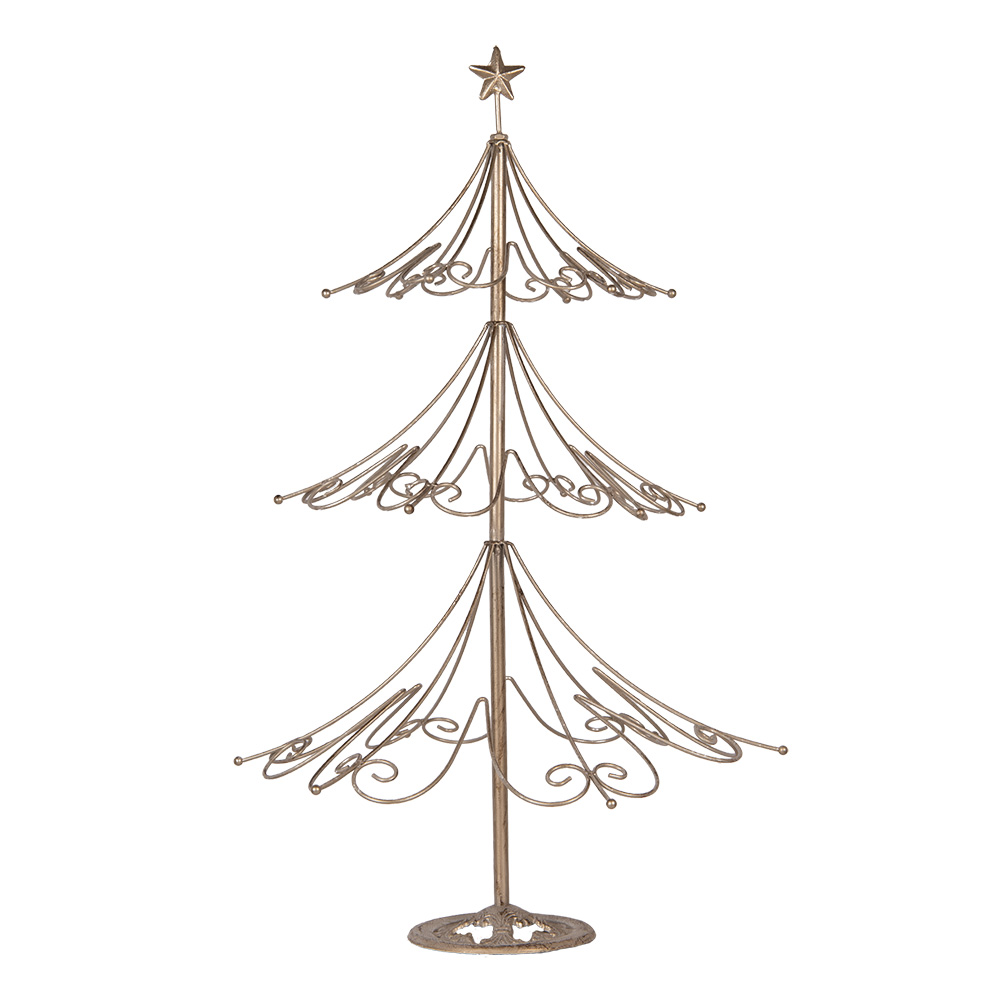 [5Y1267] Decorazioni Natalizie Albero di natale Color oro Ø 46x75 cm