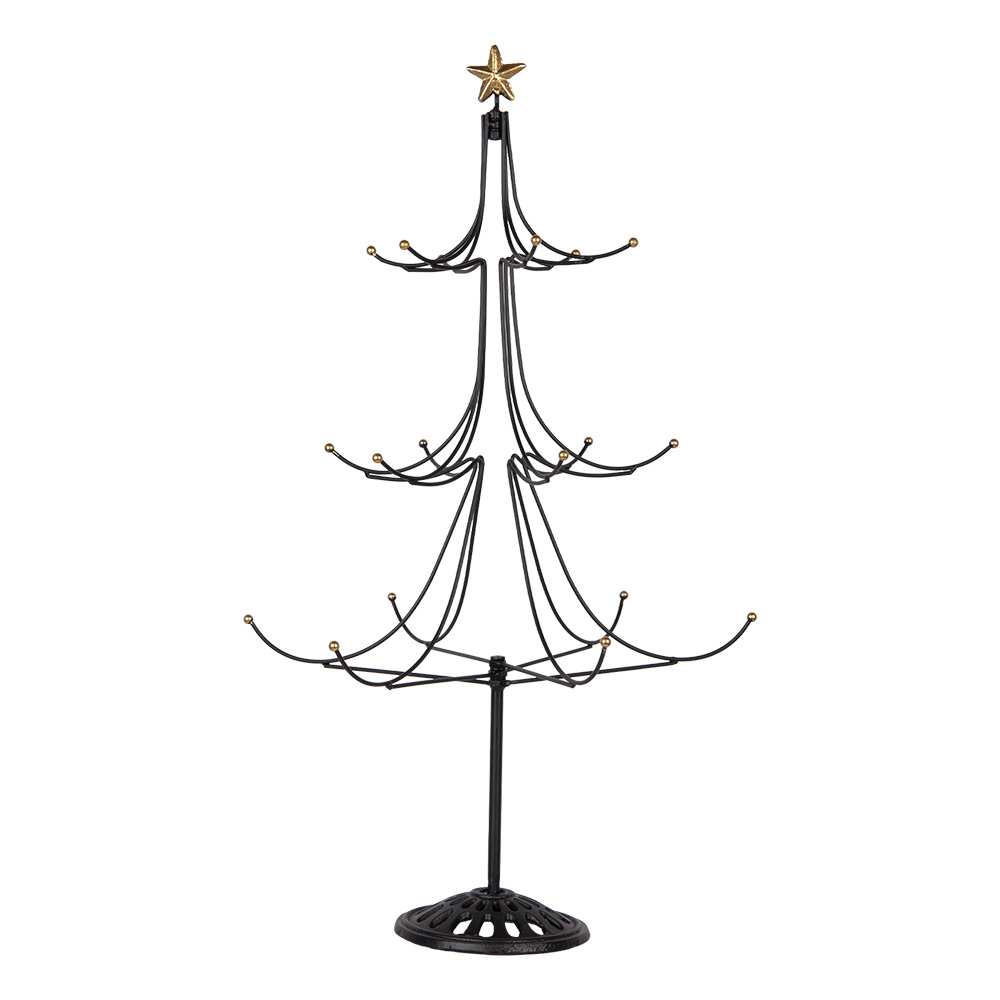 [5Y1268] Décoration de Noël Sapin de Noël Noir Couleur or Ø 41x71 cm