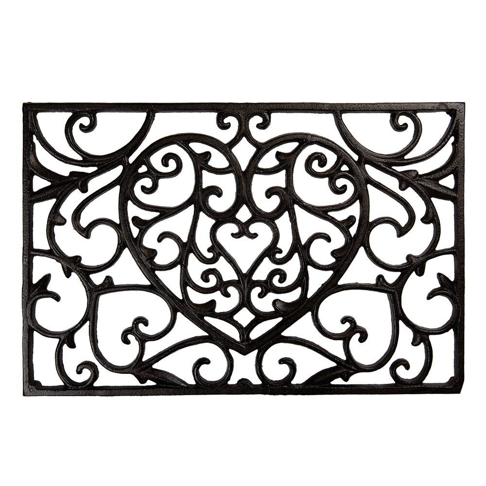 [5Y1290] Paillasson extérieur Marron 59x39x2 cm