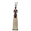 Deko Hirsch Braun Beige 17x10x86 cm